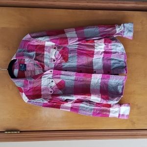 🦋 3 for $20 🦋 American Eagle Red Pink White Flannel